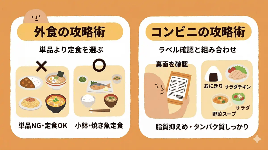 食事療法に適した外食・コンビニ攻略術