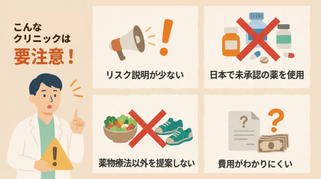 こんなクリニックには要注意