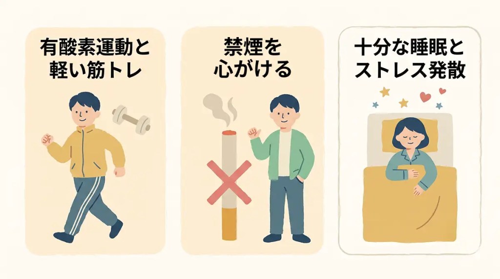 コレステロールを改善する運動と生活習慣