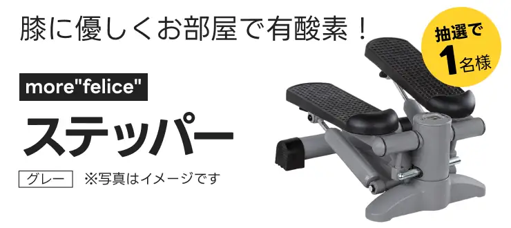 膝に優しくお部屋で有酸素！more felice／ステッパー ／グレー
