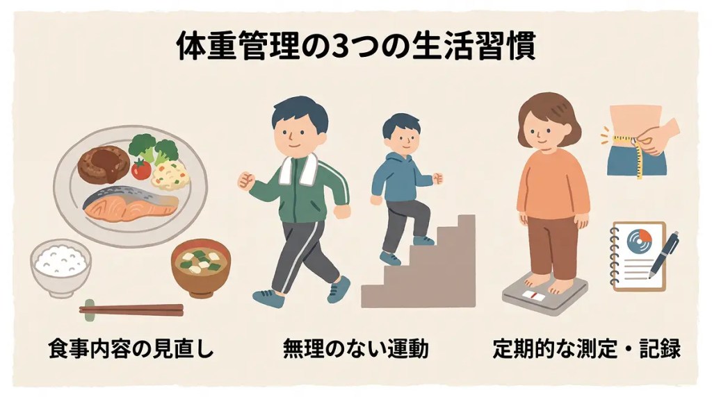 体重管理のために見直したい生活習慣